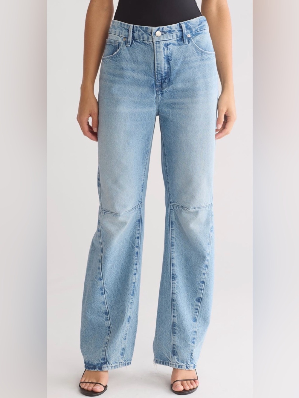 Women's Good American Good 90s Straight Leg Drawstring Jeans - Size 4